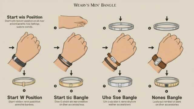 【メンズバングル】付ける位置で印象が変わる
