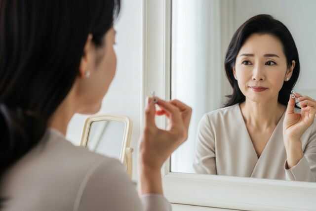 50代の一粒ダイヤピアス、大きさの正解は?