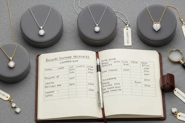 ブルガリ一粒ダイヤネックレス値段の相場比較